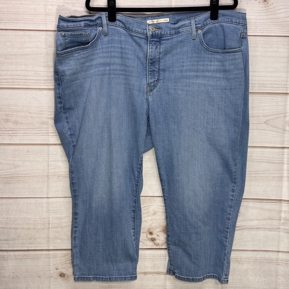Levis 311 Shaping Skinny Capri Womens 24W Blue Excellent Plus Size Cropped Jeans